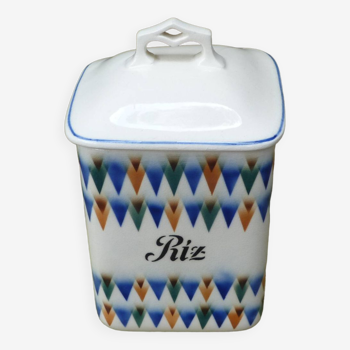 Art Deco ceramic pot geometric patterns Kitchen Rice