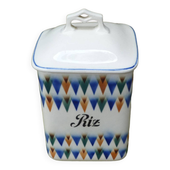 Art Deco ceramic pot geometric patterns Kitchen Rice