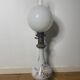 Old Napoleon 3 globe electrified oil lamp in opaline