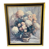Painting oil on canvas Rudolph Colao still life 58x68