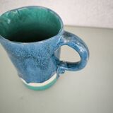 Blue ceramic jug