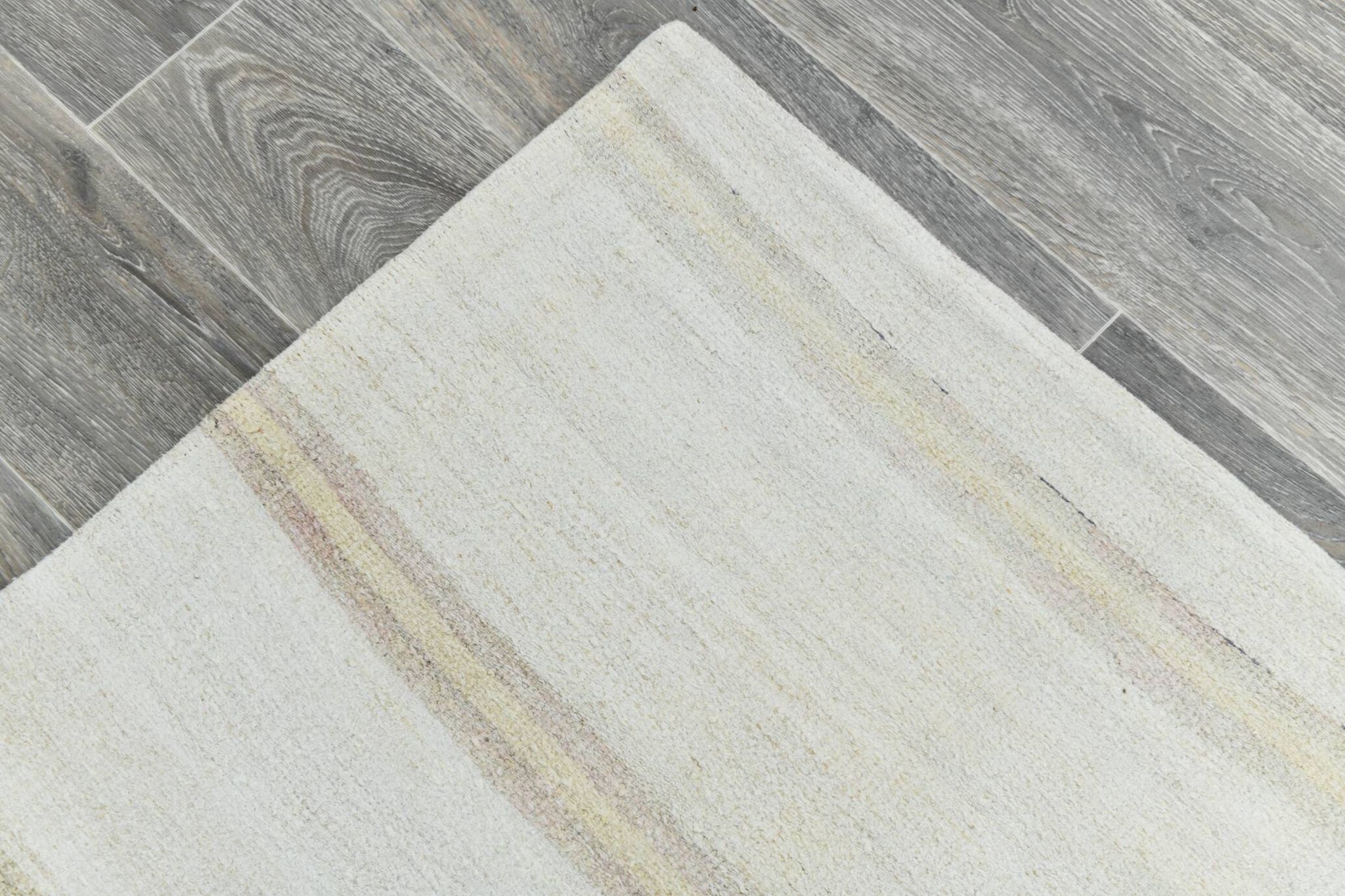 9x12 White & Cream Modern Striped Kilim Rug, 268c358Cm