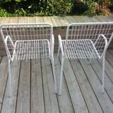 Pair of garden armchairs