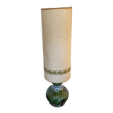 Floor lamp green ceramic double lighting vintage 1970