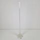 Art Nouveau French Gladioli Fluted Glass Vase, 1920s