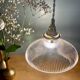 Vintage holophane glass lampshade pendant light