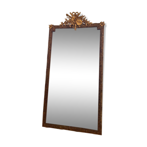 Miroir en bois doré, - xixe
