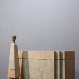 Postmodern marble & brass side table, 1970s