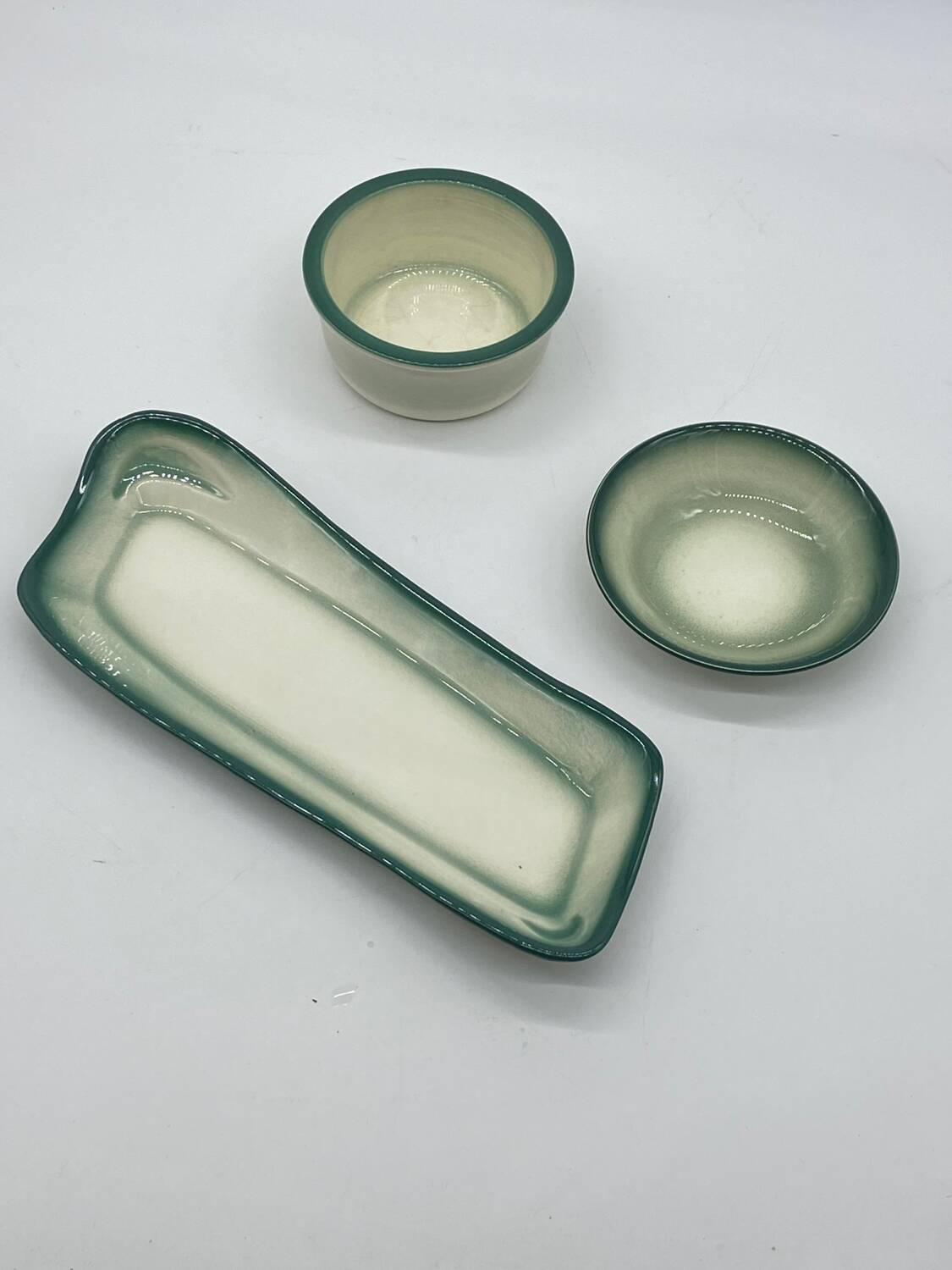 Set / set / service for aperitif salins france, vintage ceramic