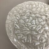 Modernist bubble glass and metal wall light by Doria lights, 1970s, germany