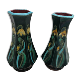 Pair of Vases of Orchies with decorations of Lys