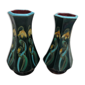 Pair of Vases of Orchies with decorations of Lys