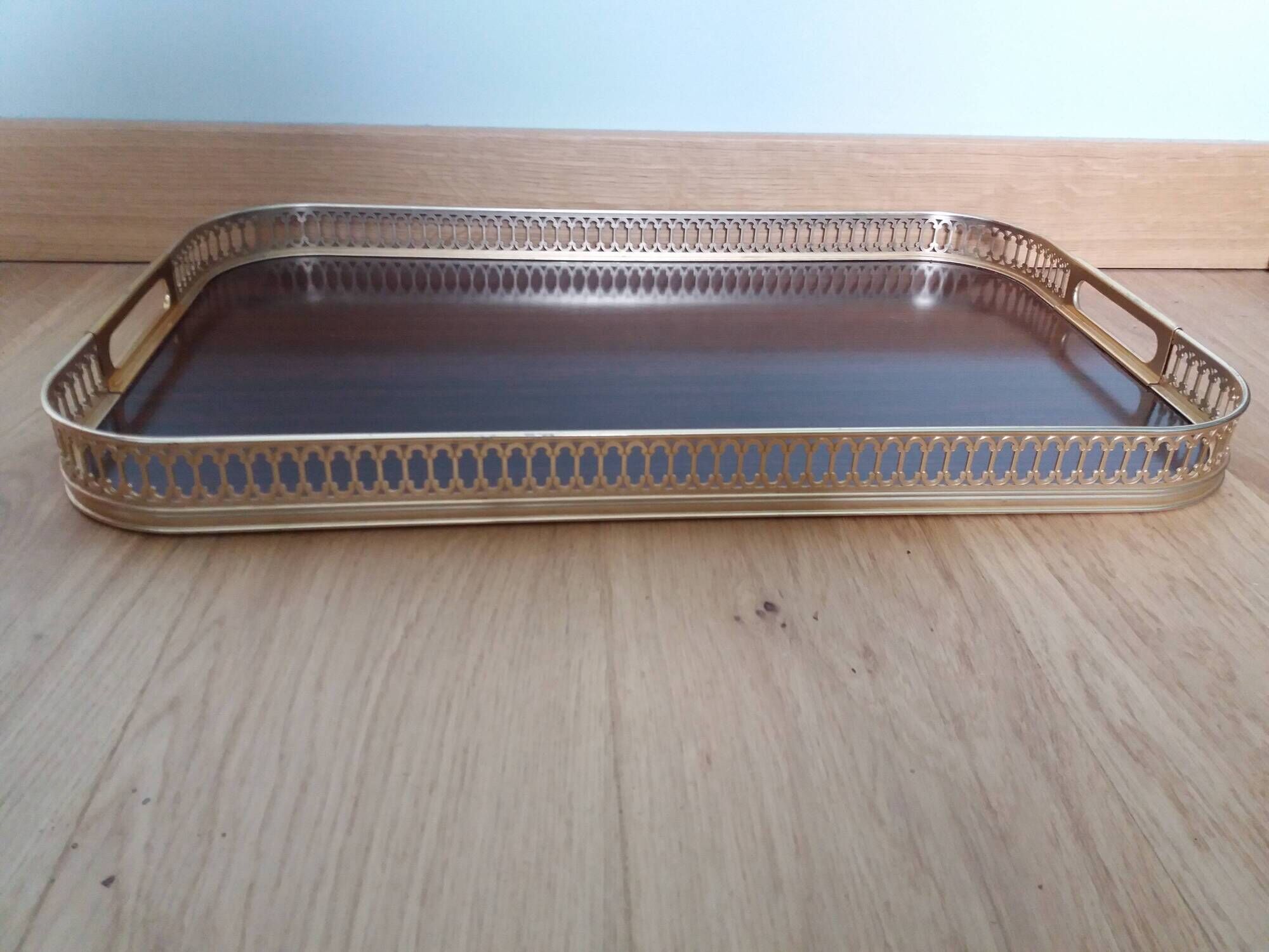 MB Italy openwork metal rim tray