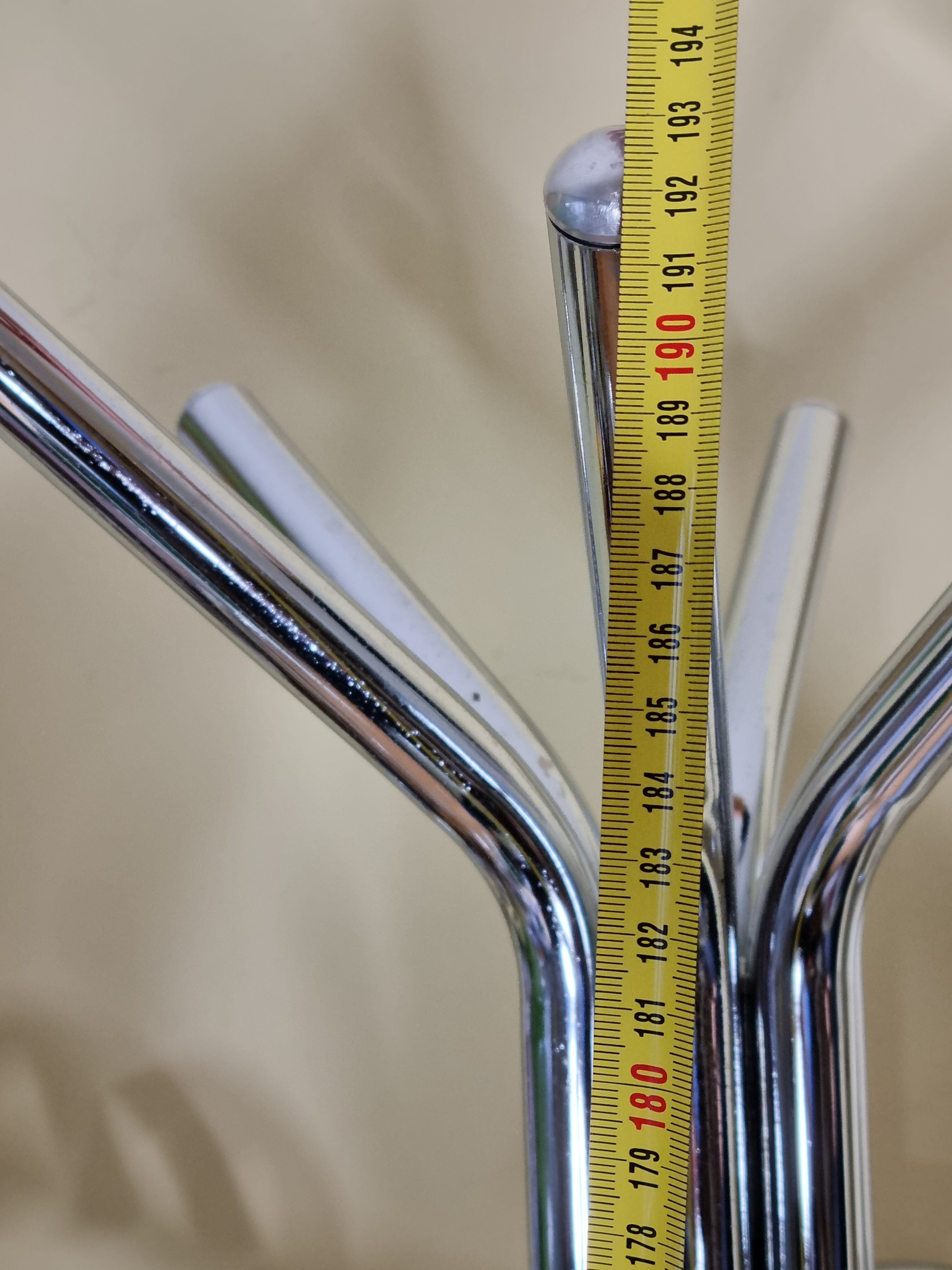 Portemanteau vintage en métal chromé, années 50-60