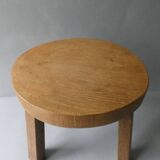 Solid oak tripod stool, circa 1970