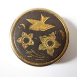 Gold metal pill box