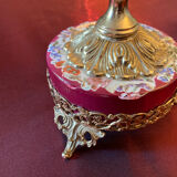 Lamp early twentieth ceramic and gilded bronze lace
