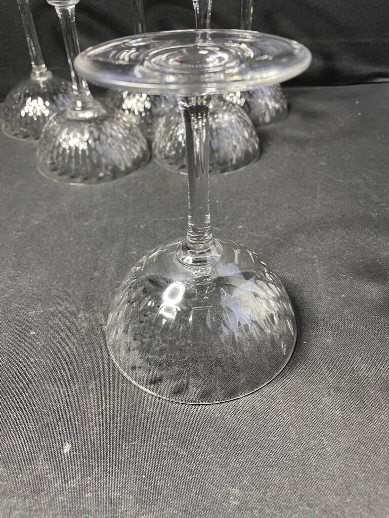 6 Baccarat champagne glasses Paris service