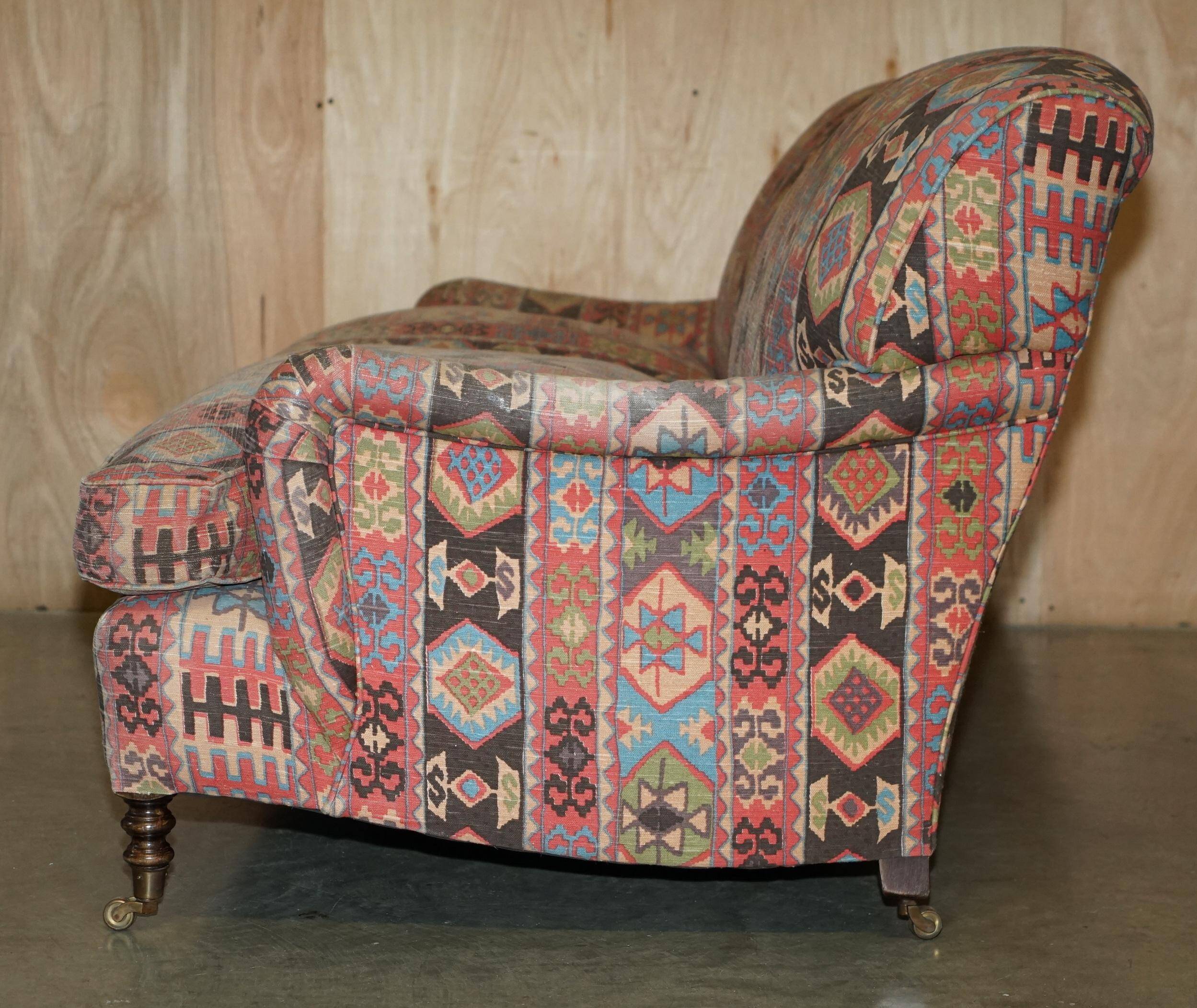 Three-seater Kilim vintage sofa by George Smith