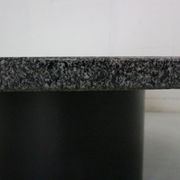 Mid-century  granite stone round coffee table, 1970's italy