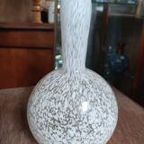 Blown glass pot vase clichy white soliflore dpc 1123416