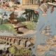 Old illustrated map of Europe from 1948 - JP Pinchon