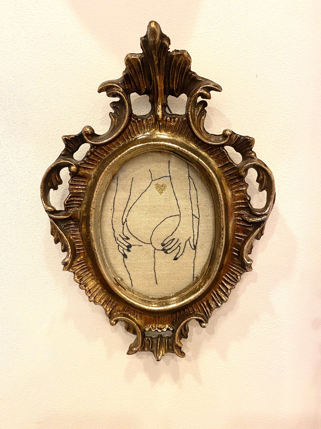Framed hand embroidery