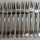 10 snail forks, rocaille model, Ercuis brand
