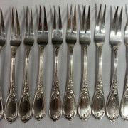 10 snail forks, rocaille model, Ercuis brand
