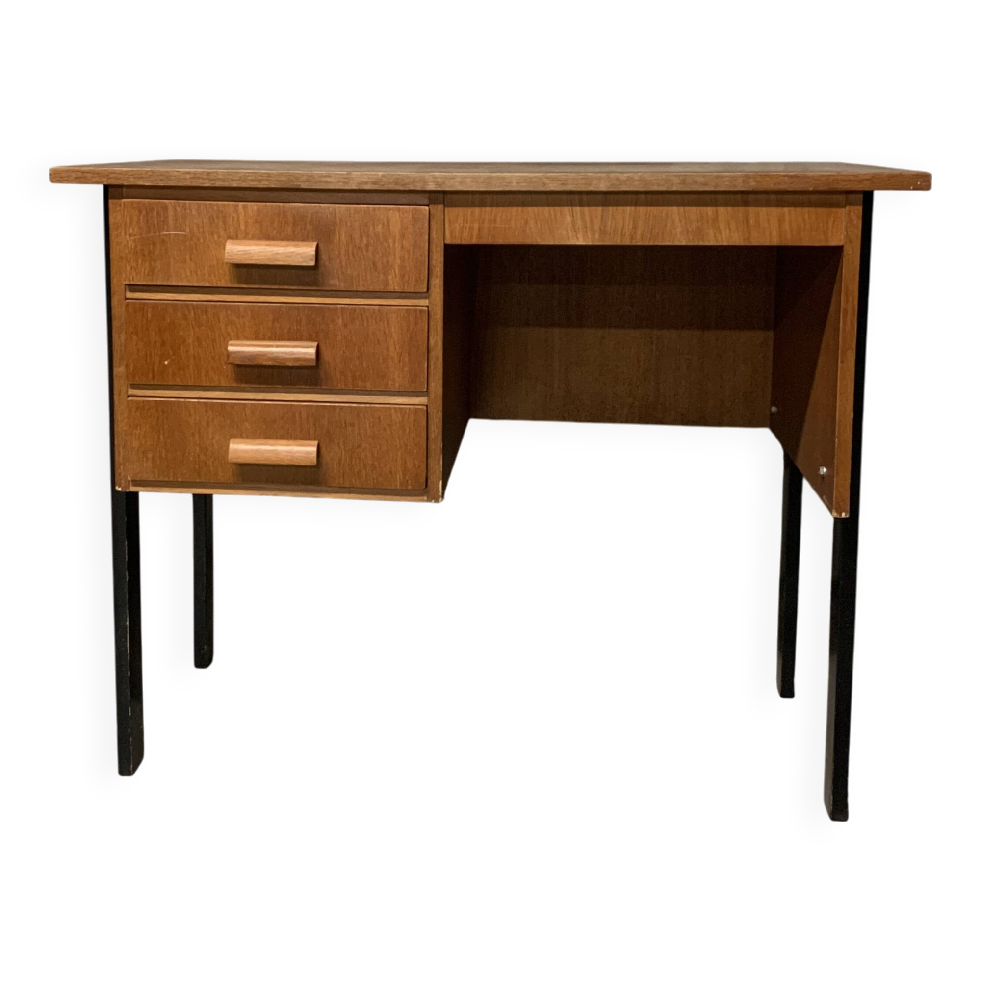 Vintage Look Wooden Desk Retro Design 1950 1960