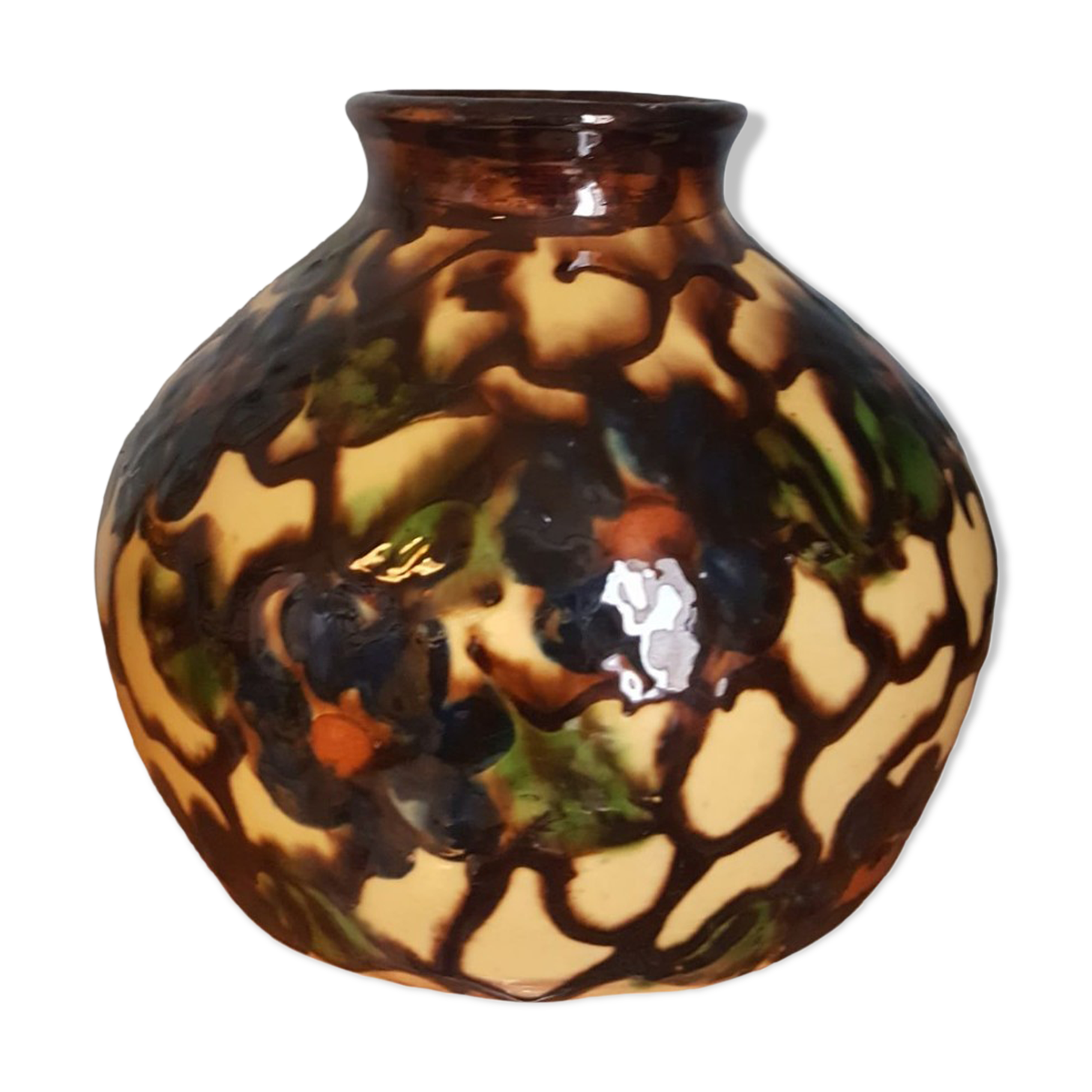 Vase céramique signé