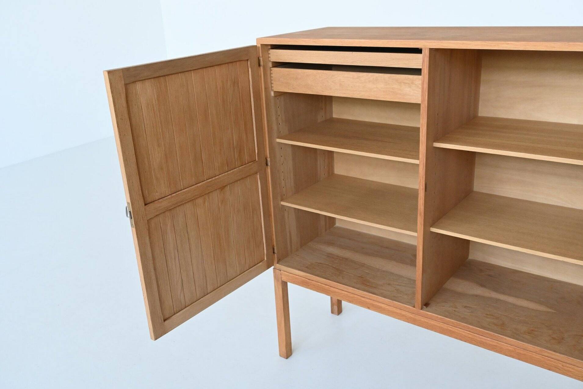 Kurt Ostervig high cabinet in oak A/S Randers Denmark 1960