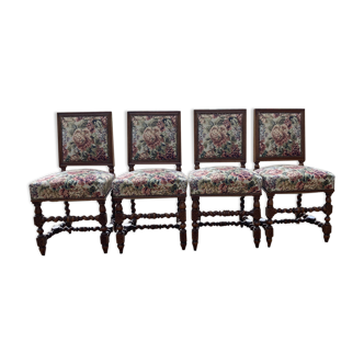 4 louis XIII chairs