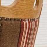 1960s, Danish design, armchair, oak wood, furniture wool.