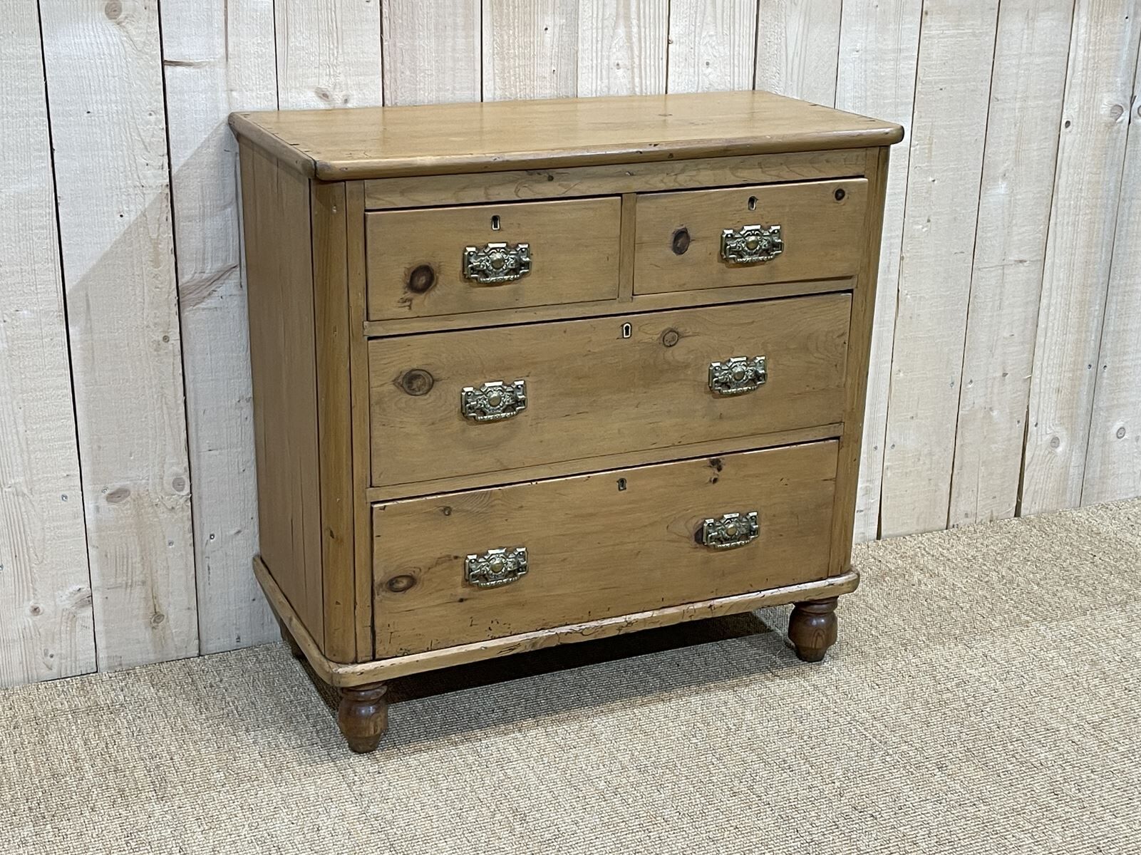 English chest of drawers in nineteenth century fir