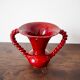 Vase en barbotine rouge