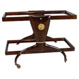 Vintage Side Table in Dark Brown Beech, 1950s