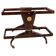 Vintage Side Table in Dark Brown Beech, 1950s