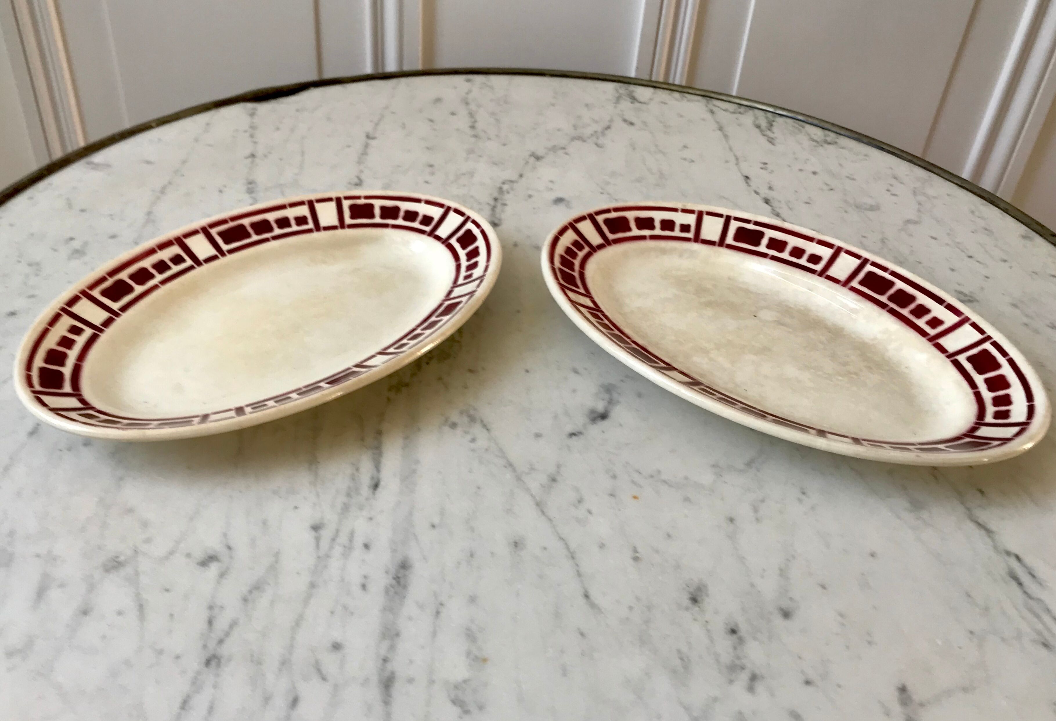 Duo of raviers Badonviller model "Barbizon" 30s