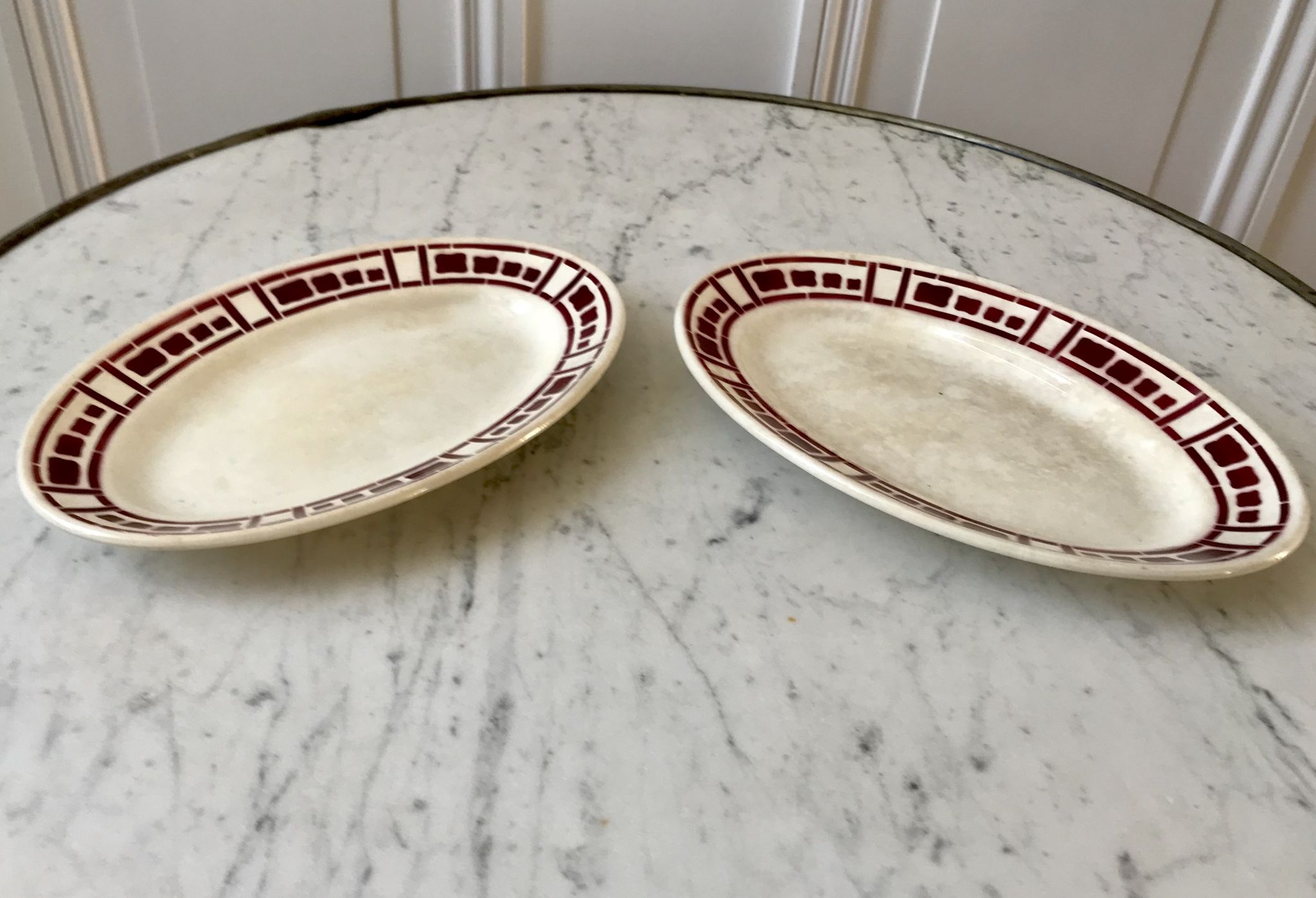 Duo of raviers Badonviller model "Barbizon" 30s