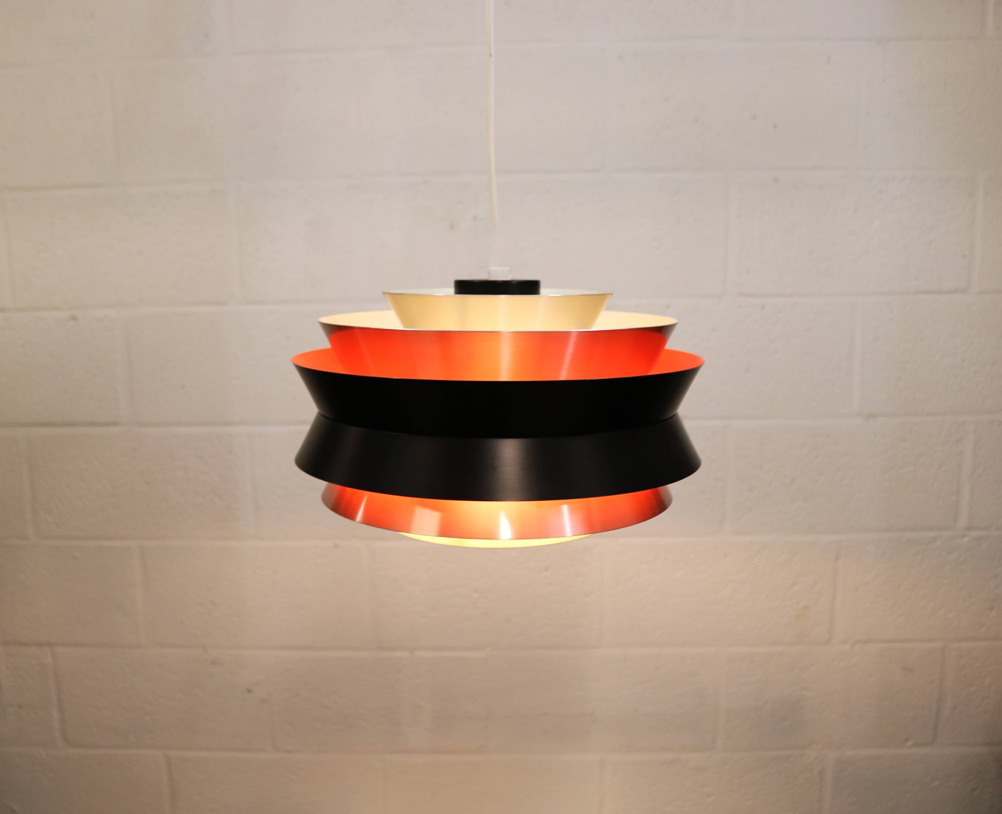 Large Swedish Lamp: Carl Thore Trava Model for Granhaga, 1970s Mid-Century