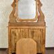 Commode coiffeuse Louis-Philippe en loupe d'orme et frêne - env. 1840-1860