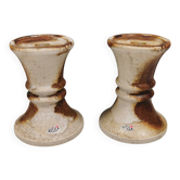 A set of ceramic candleholders by Axel Larsen for his own company, Axella