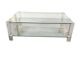 Table basse vintage en verre/acrylique « La Haye »