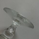 Pair of 19th century Medici glass candlesticks with button feet