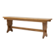 Art Deco bench in solid oak, France circa 1940