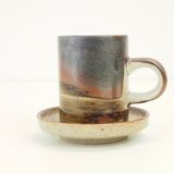 Lot de 4 tasses à expresso et 4 sous-tasses
