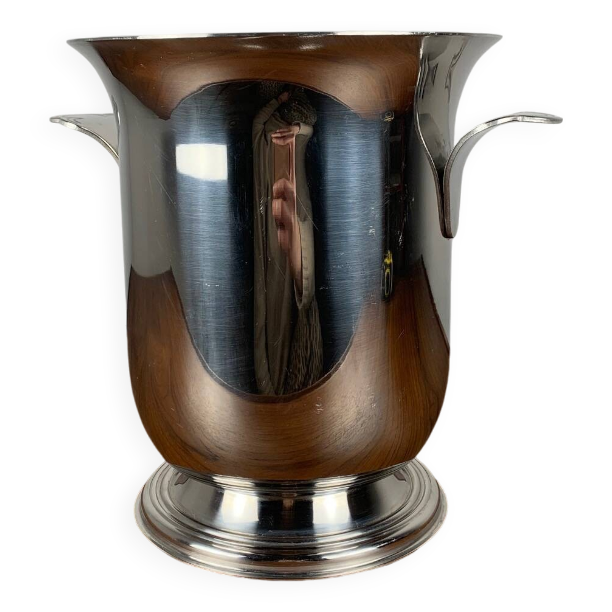 Vintage stainless steel champagne bucket, 1970