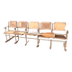 Série de 5 strapontins fauteuils de cinéma bois 1950