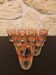 Set of 10 vintage red line glasses